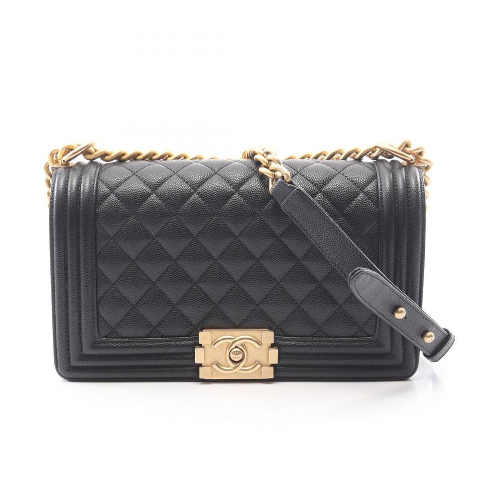 Chanel Boy Shoulder Bag/Handbag, Caviar Leather (Grained Calfskin), Women's, ...